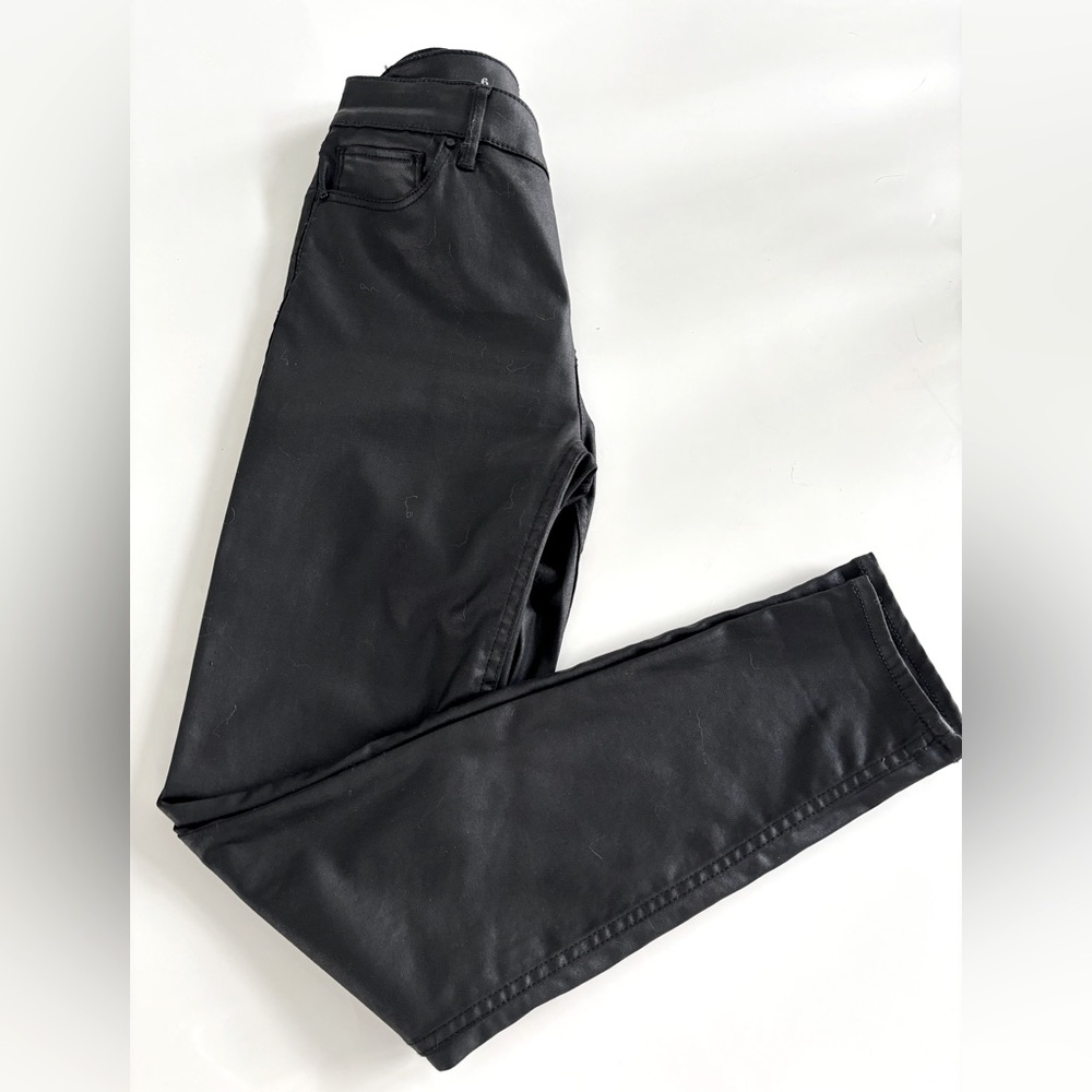 White House Black Market Skinny Leather-Look Jeans